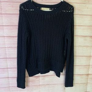 Michael Kors Navy‎ Open Knit Sweater Size Small